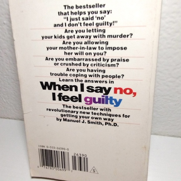 When I Say No, I Feel Guilty by Manuel J. Smith (1985, Trade Paperback) Good - Picture 2 of 4